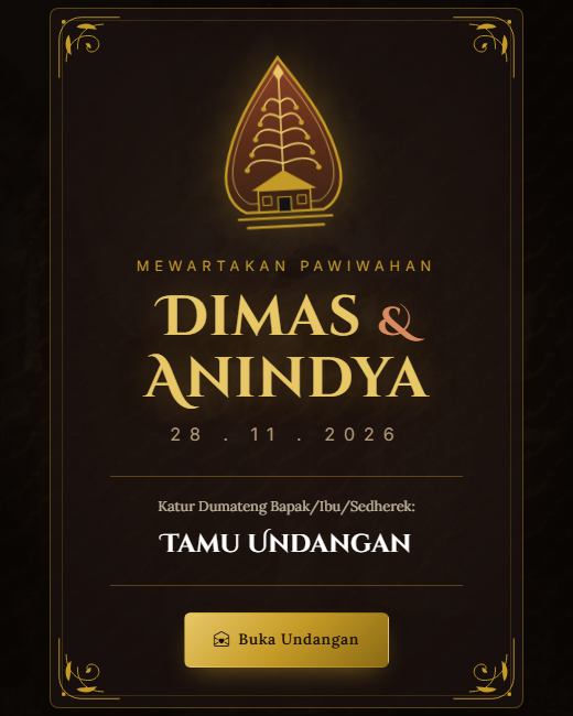 Pratinjau Tema Undangan Pernikahan Adat Jawa