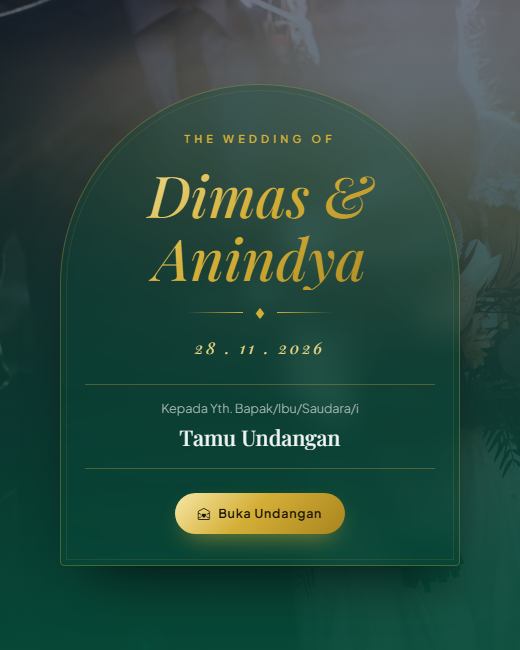 Pratinjau Tema Undangan Pernikahan Emerald Snap