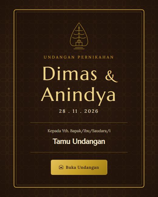 Pratinjau Tema Undangan Pernikahan Keraton Jawa