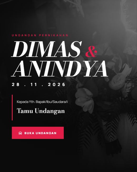 Pratinjau Tema Undangan Pernikahan Noir Modern