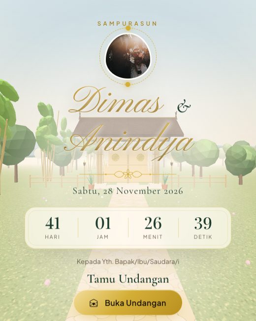 Pratinjau Tema Undangan Pernikahan Sunda Journey 3D